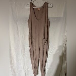 Smash + Tess Beige Sleeveless Jumpsuit